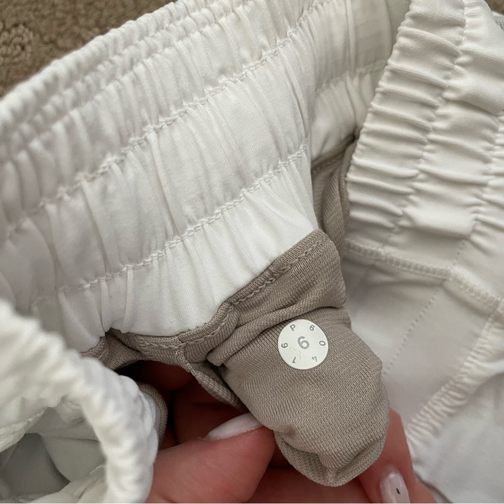 Lululemon Athletica White and Tan Athletic Shorts